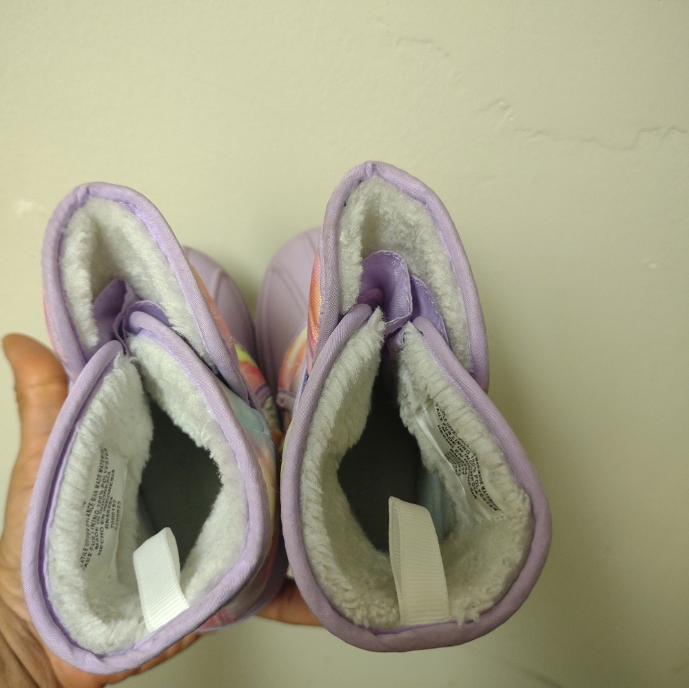 Children's Place Girls Purple/Pink Snow Boots Size 6 - Picture 6 of 10